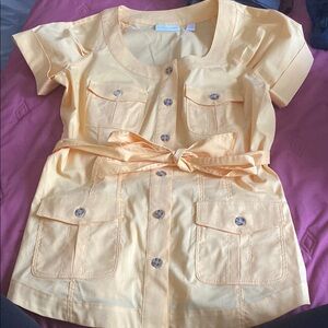 Yellow Kids Shirt with Button Details